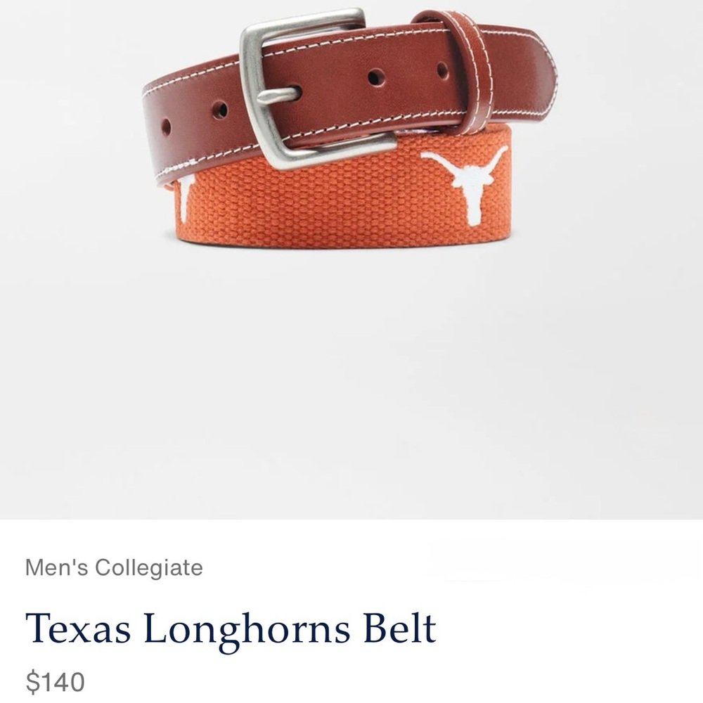 PETER MILLAR Texas Longhorns Belt - Size 42